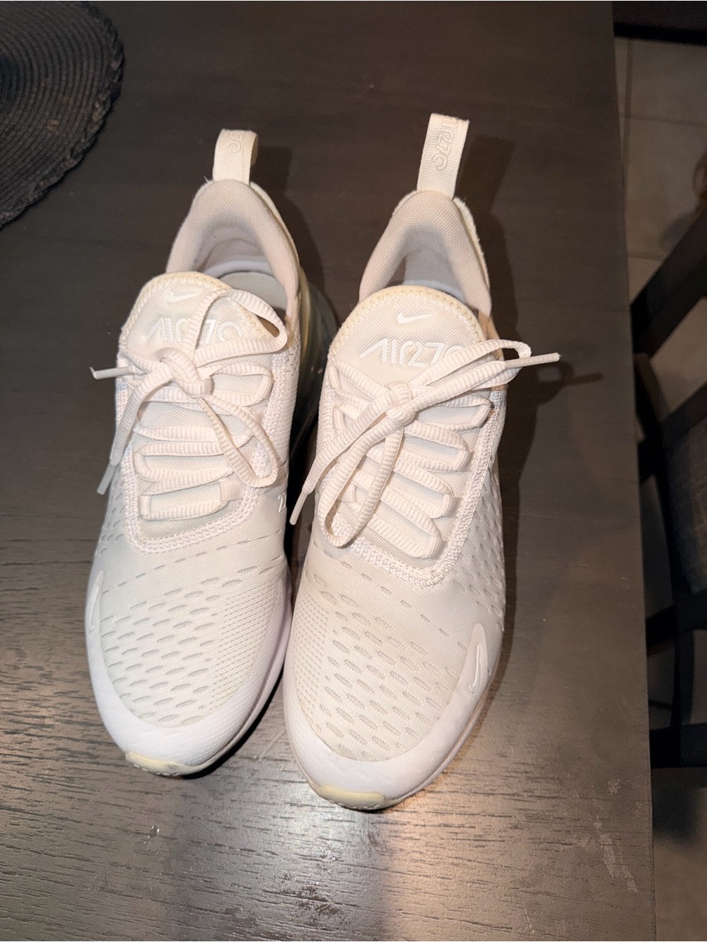 Nike Air Max 270 All-White Athletic Sneakers